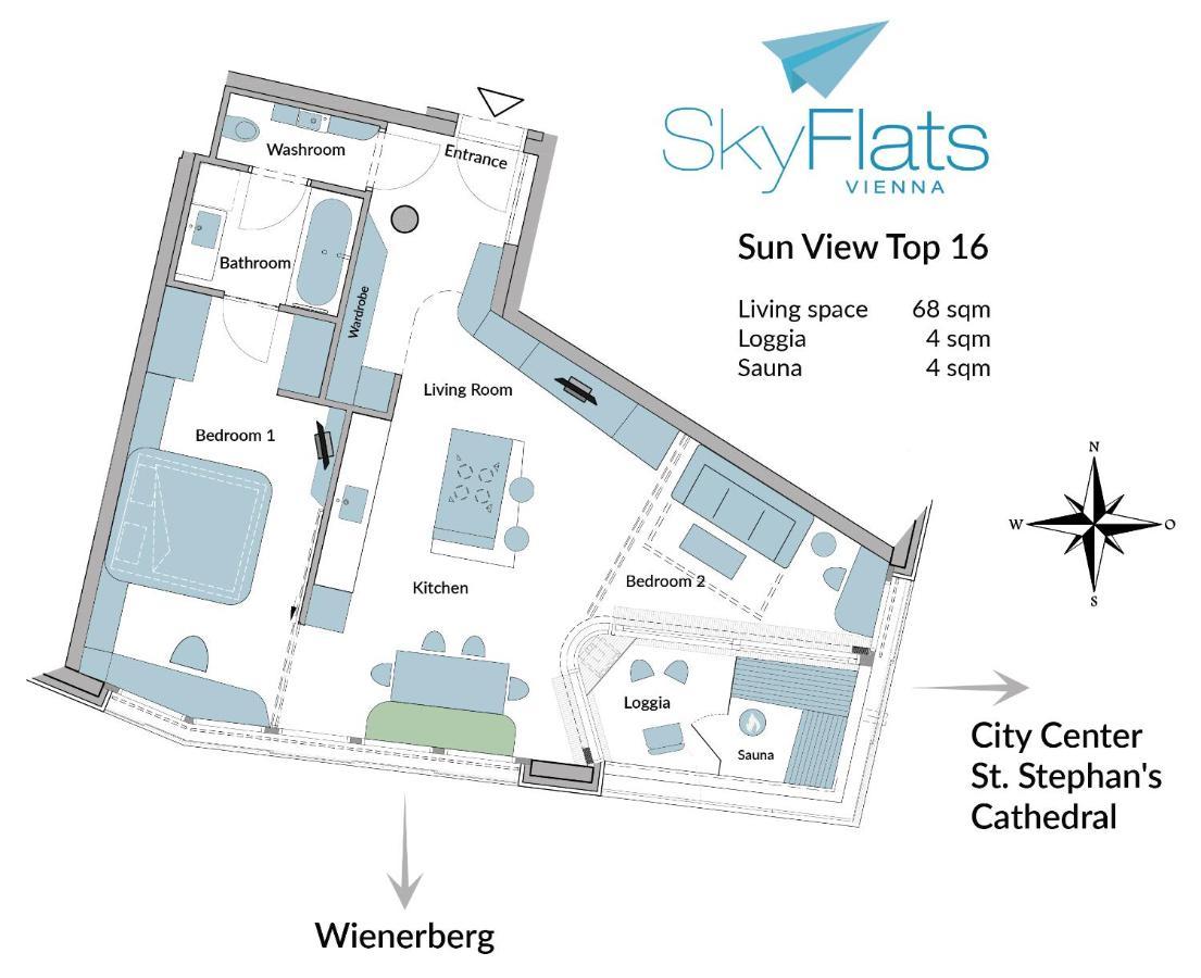 Skyflats Vienna - Rooftop Apartments Bagian luar foto